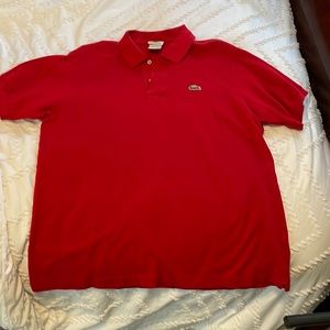 Lacoste men’s red polo size medium. Like new